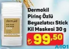 DERMOKİL PİRİNÇ ÖZLÜ BEYAZLATICI STİCK KİL MASKESİ 30 ML fiyat ve kampanya bilgisi